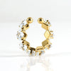 316L Stainless Steel Geometric Diamond Ring For Women Fashion Jewelry