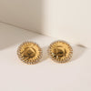 Stainless Steel Geometric Diamond Stud Earrings