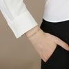 Stainless Steel Geometric Diamond Tennis Bracelet For Women