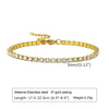 Stainless Steel Geometric Diamond Tennis Bracelet For Women