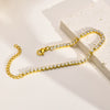 Stainless Steel Geometric Diamond Tennis Bracelet For Women