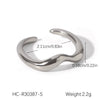 Stainless Steel Geometric Diamondencrusted Stacking Rings For Women