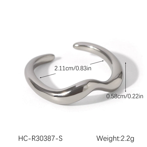 Stainless Steel Geometric Diamondencrusted Stacking Rings For Women