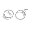 Stainless Steel Geometric Double Beads Gold Beans Cross Opening Ring 18K Gold Plated Electroplated