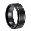 Stainless Steel Geometric Double Bevel Simple Unisex Ring With Electroplating Design