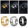 Stainless Steel Geometric Double Bevel Simple Unisex Ring With Electroplating Design