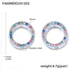 316L Stainless Steel Geometric Doublesided Pvd Gold Plated Electroplated Circle Earrings For Women