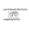 Stainless Steel Geometric Drop Shape Diamond Inlaid Opening Ring Electroplated Women's Jewelry