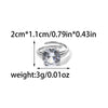 Stainless Steel Geometric Drop Shape Diamond Inlaid Opening Ring Electroplated Women's Jewelry