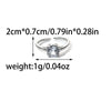 Stainless Steel Geometric Drop Shape Diamond Inlaid Opening Ring Electroplated Women's Jewelry