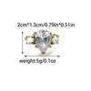 Stainless Steel Geometric Drop Shape Electroplated Highend Open Ring For Women