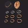Stainless Steel Geometric Ear Buckle Cartilage Earrings Electroplated Unisex Fashion Jewelry Piercing Earrings