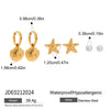 Stainless Steel Geometric Earrings Electroplated For Women Light Luxury Highend Jewelry