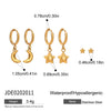Stainless Steel Geometric Earrings Electroplated For Women Light Luxury Highend Jewelry