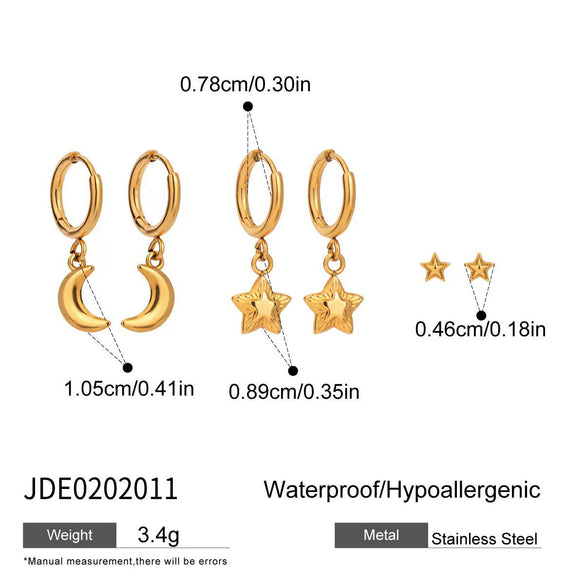Stainless Steel Geometric Earrings Electroplated For Women Light Luxury Highend Jewelry