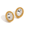 Stainless Steel Geometric Earrings Electroplated For Women