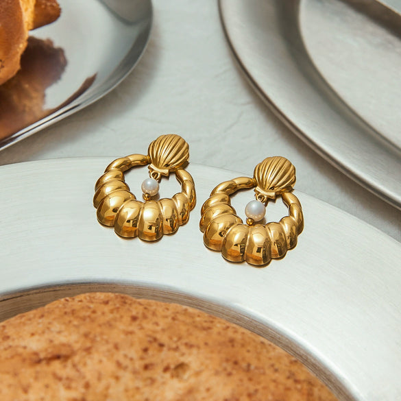 Stainless Steel Geometric Earrings Electroplated For Women
