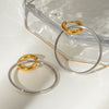 Stainless Steel Geometric Earrings Electroplated For Women