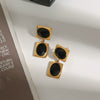 Stainless Steel Geometric Earrings Electroplated For Women