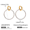 Stainless Steel Geometric Earrings Electroplated For Women