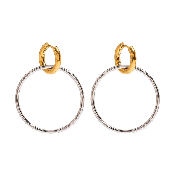 Stainless Steel Geometric Earrings Electroplated For Women