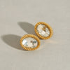 Stainless Steel Geometric Earrings Electroplated For Women