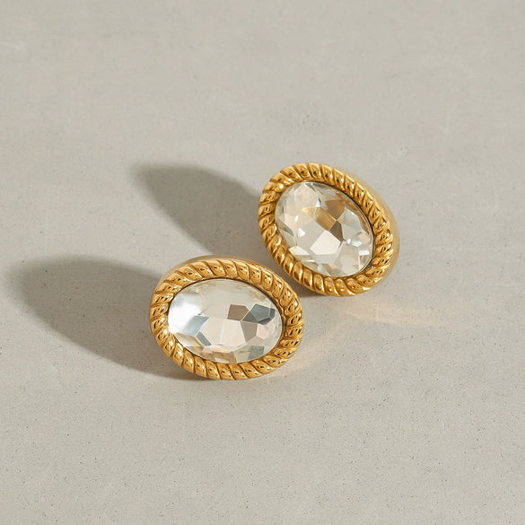 Stainless Steel Geometric Earrings Electroplated For Women