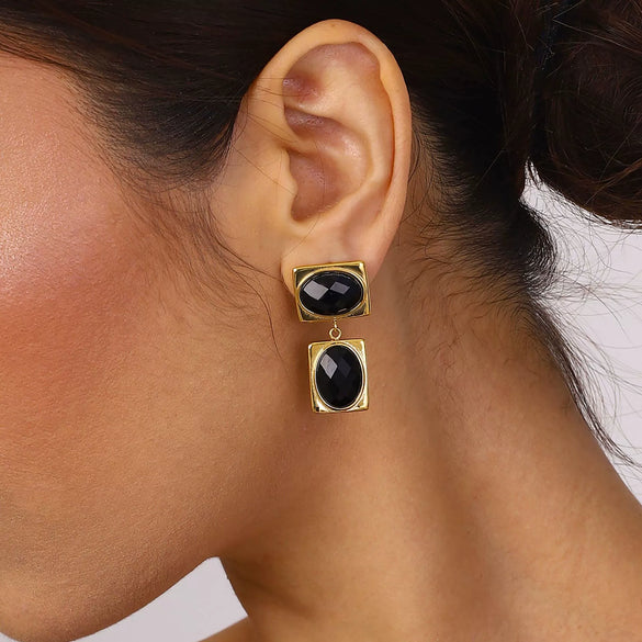 Stainless Steel Geometric Earrings Electroplated For Women