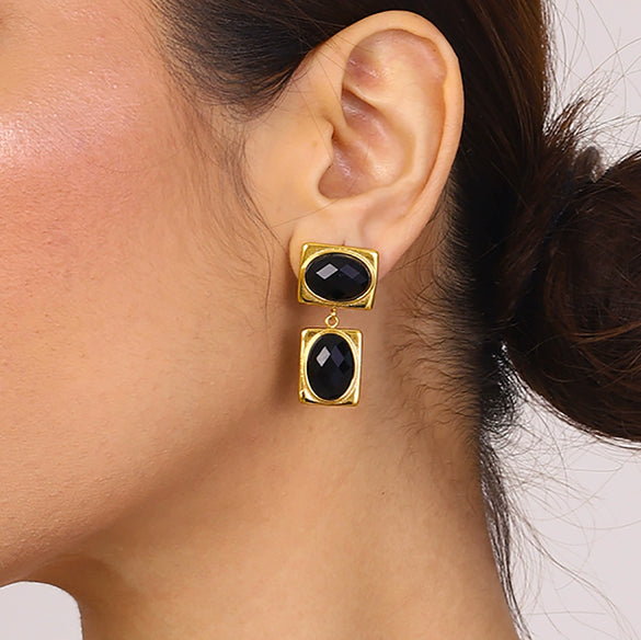 Stainless Steel Geometric Earrings Electroplated For Women