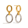 Stainless Steel Geometric Earrings Electroplated Light Luxury Highend Niche Design For Women
