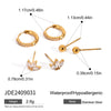 Stainless Steel Geometric Earrings Electroplated Minimalist Design For Women