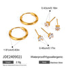 Stainless Steel Geometric Earrings Electroplated Minimalist Design For Women