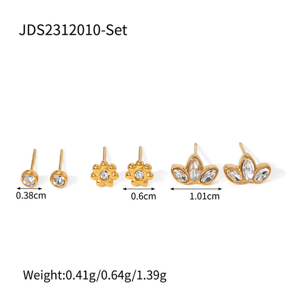 Stainless Steel Geometric Earrings Electroplated Minimalist Design For Women