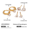 Stainless Steel Geometric Earrings Electroplated Minimalist Design For Women