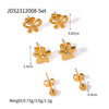 Stainless Steel Geometric Earrings Electroplated Minimalist Design For Women