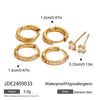 Stainless Steel Geometric Earrings Electroplated Minimalist Design For Women