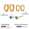 Stainless Steel Geometric Earrings Electroplated Minimalist Design For Women