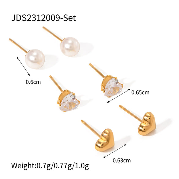 Stainless Steel Geometric Earrings Electroplated Minimalist Design For Women