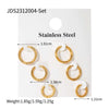 Stainless Steel Geometric Earrings Electroplated Minimalist Design For Women