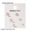 Stainless Steel Geometric Earrings Electroplated Minimalist Design For Women
