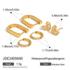 Stainless Steel Geometric Earrings Electroplated Minimalist Design For Women