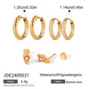 Stainless Steel Geometric Earrings Electroplated Minimalist Design For Women