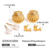Stainless Steel Geometric Earrings Electroplated Minimalist Design For Women