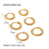Stainless Steel Geometric Earrings Electroplated Minimalist Design For Women