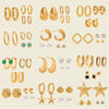 Stainless Steel Geometric Earrings Electroplated Minimalist Design For Women