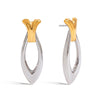 Stainless Steel Geometric Earrings Electroplating Design Light Luxury Highend Niche Colormatching Women's