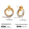 Stainless Steel Geometric Earrings Electroplating Jewelry