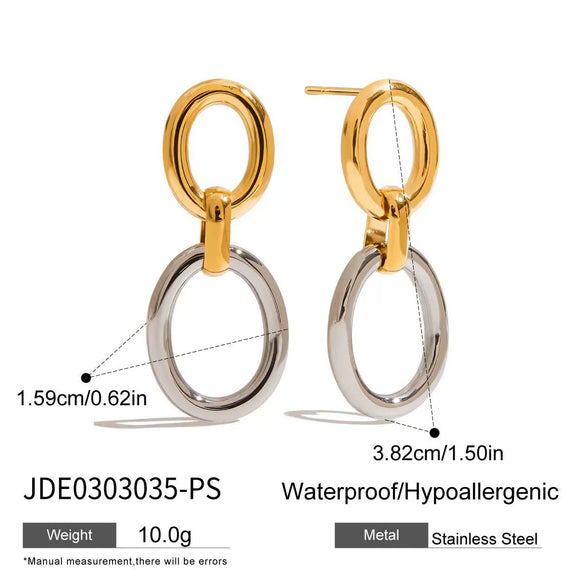 Stainless Steel Geometric Earrings Electroplating Jewelry