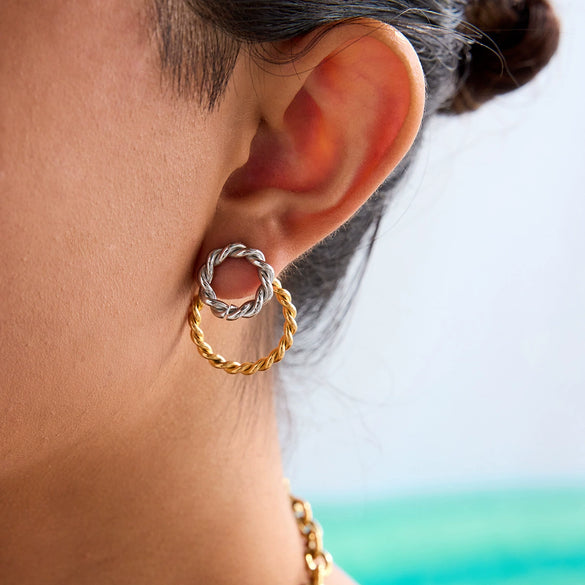 Stainless Steel Geometric Earrings Electroplating Jewelry
