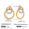 Stainless Steel Geometric Earrings Electroplating Jewelry